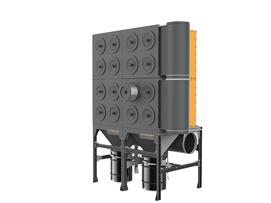 Plymovent MDB MultiDust Bank industrial dust collector with filter modules and dust collection bins